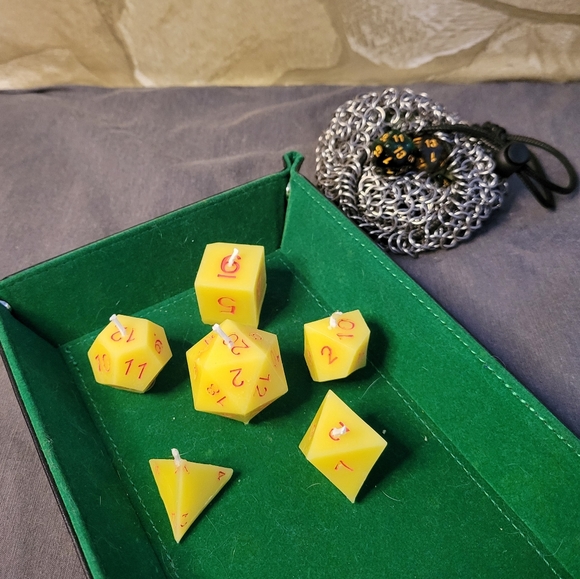 Homemade Beeswax Dice Candles - Set of 6 - Picture 4 of 6
